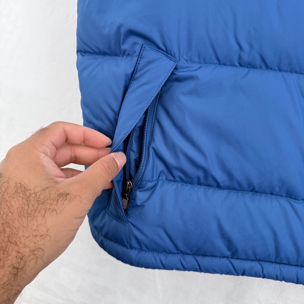 Eddie Bauer Puffer Vest Jacket Mens 2XL Blue Full Zip Down - Picture 7 of 8
